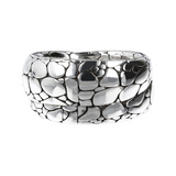 Anello a Fascia Classico Texture Serpente in Argento 925