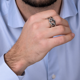 Anneau de bande de noeud de texture de serpent