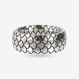 Anello a Fascia Classico Texture Sirena in Argento 925