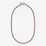 Rosary Necklace with Black Spinel or Garnet