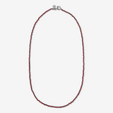 Rosary Necklace with Black Spinel or Garnet