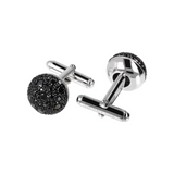 Cufflinks with Black Spinel Pavé