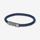 Bracelet en similicuir tressé avec fermeture texturée