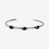 Bracelet Rigide avec Pierres et Texture Sirène