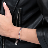 Bracelet Rigide avec Pierres et Texture Sirène