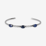 Bracelet Rigide avec Pierres et Texture Sirène