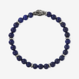 Elastic Bracelet with Natural Stones and Snake Head Element