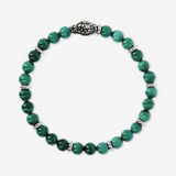 Elastic Bracelet with Natural Stones and Snake Head Element