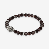 Elastic Bracelet with Natural Stones and Snake Head Element