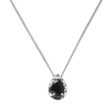 Collana con Catena Ritorta e Pendente a Goccia in Pietra Naturale in Argento 925