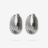 Boucles d'oreilles créoles texture dragon