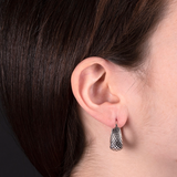 Boucles d'oreilles créoles texture dragon