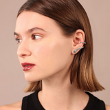 Snake Climber Single Earring with Green Agate