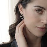 Hoop Pendant Earrings with Snake