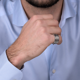 Mermaid Texture Multi-strand Ring