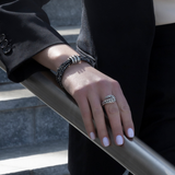 Anello Contrarié Texture Polpo in Argento 925