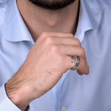 Anello Contrarié Texture Polpo in Argento 925