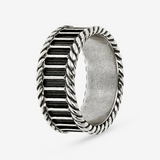 Bague texturée à rayures