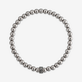 Bracelet élastique avec pépites et rondelle de texture sirène