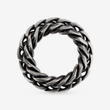 Anello Fedina con Catena Grumetta Fitta in Argento 925