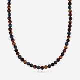 Collana Girocollo con Sfere in Pietra Naturale Sfaccettata in Argento 925