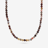 Collana Girocollo con Sfere in Pietra Naturale Sfaccettata in Argento 925