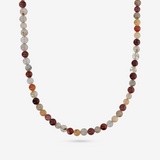 Collana Girocollo con Sfere in Pietra Naturale Sfaccettata in Argento 925