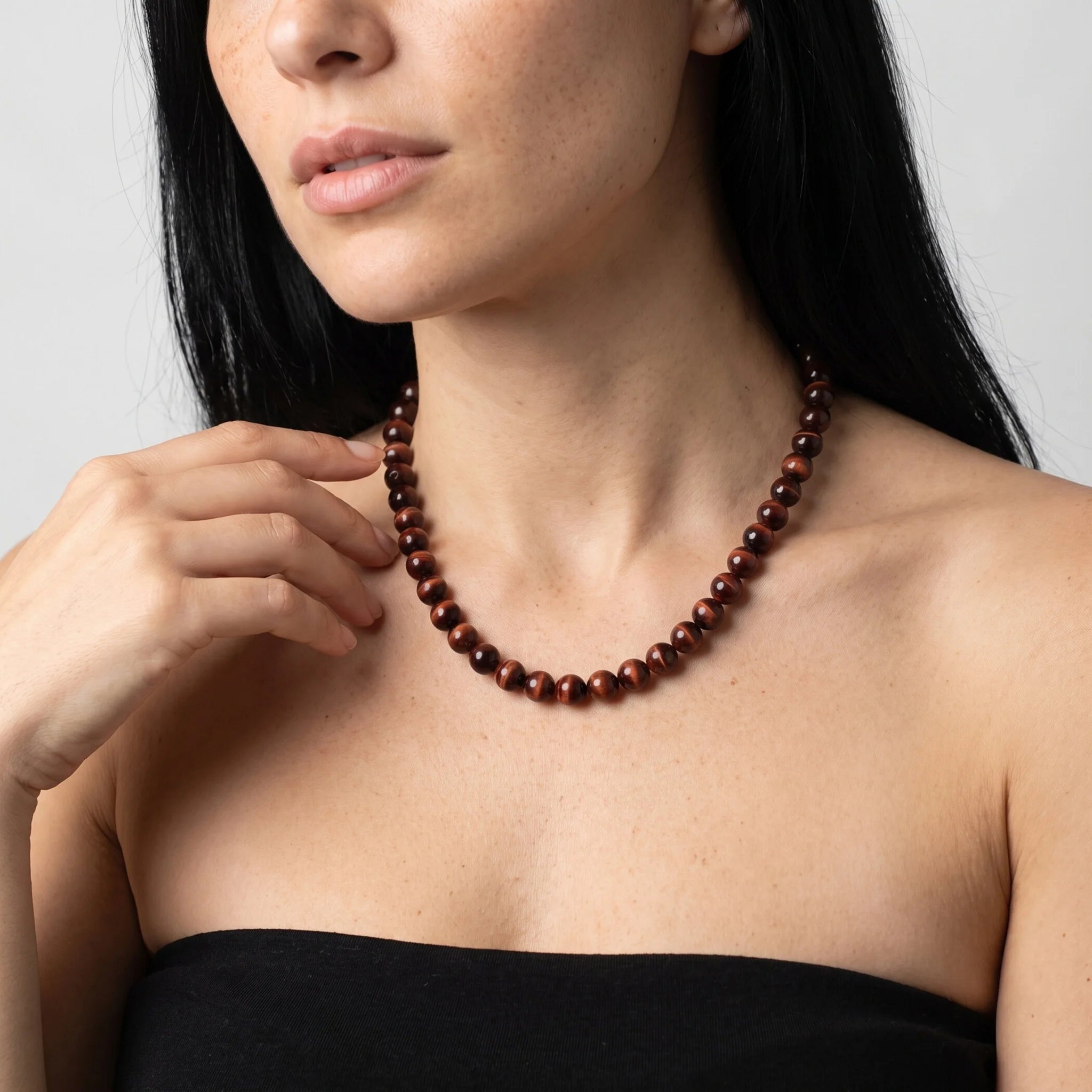 Collana in Argento 925 con Sfere in Pietre Naturali