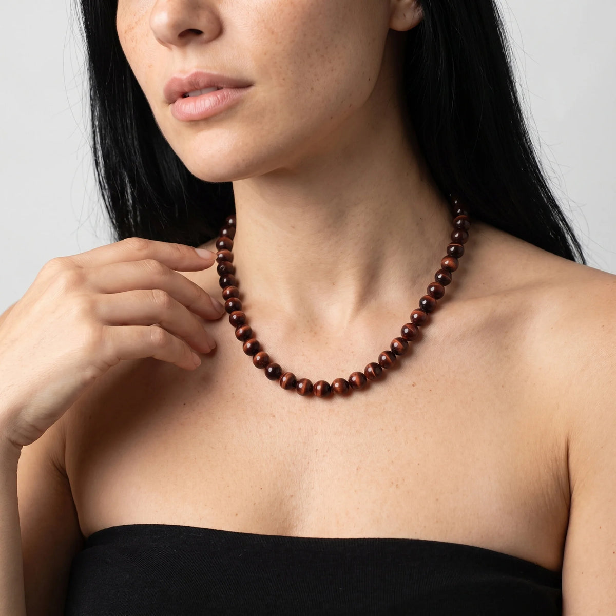 Collana in Argento 925 con Sfere in Pietre Naturali