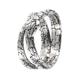 Woven Texture Band Ring with Snake