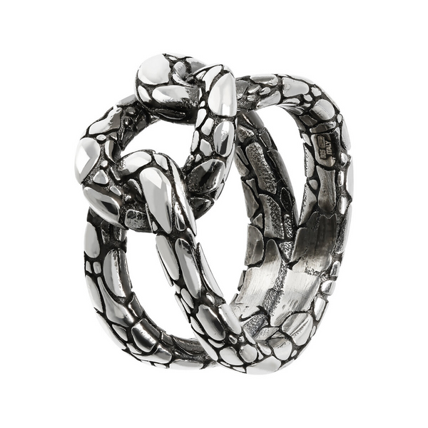 Snake Texture Knot Ring