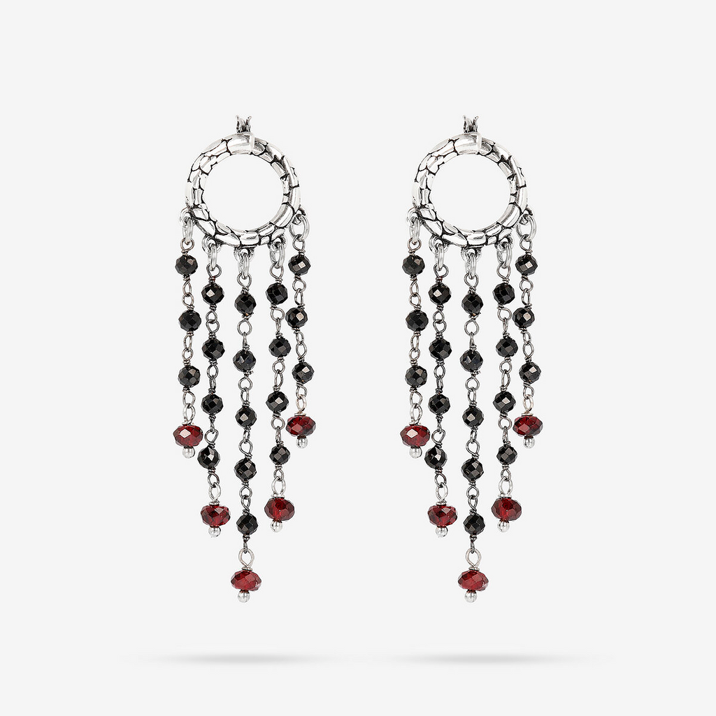 Orecchini Pendenti A Goccia Di Granato Rosso Riempiti In Oro 14 - Foto 10