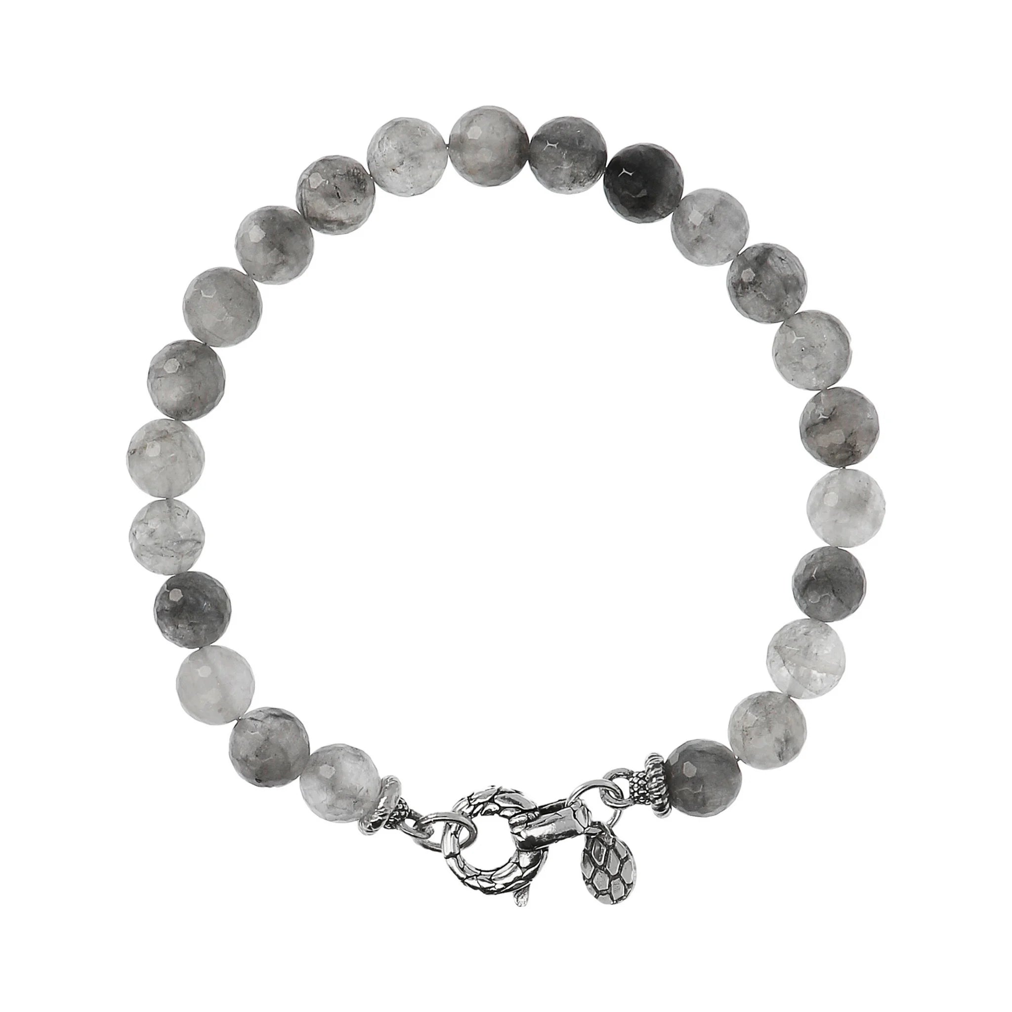 Bracciale con Sfere in Pietre Naturali in Argento 925