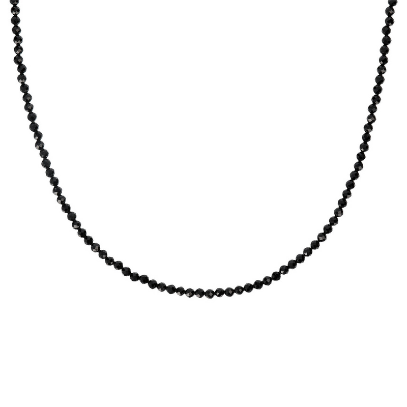 Rosenkranzkette mit schwarzem Spinell oder Granat