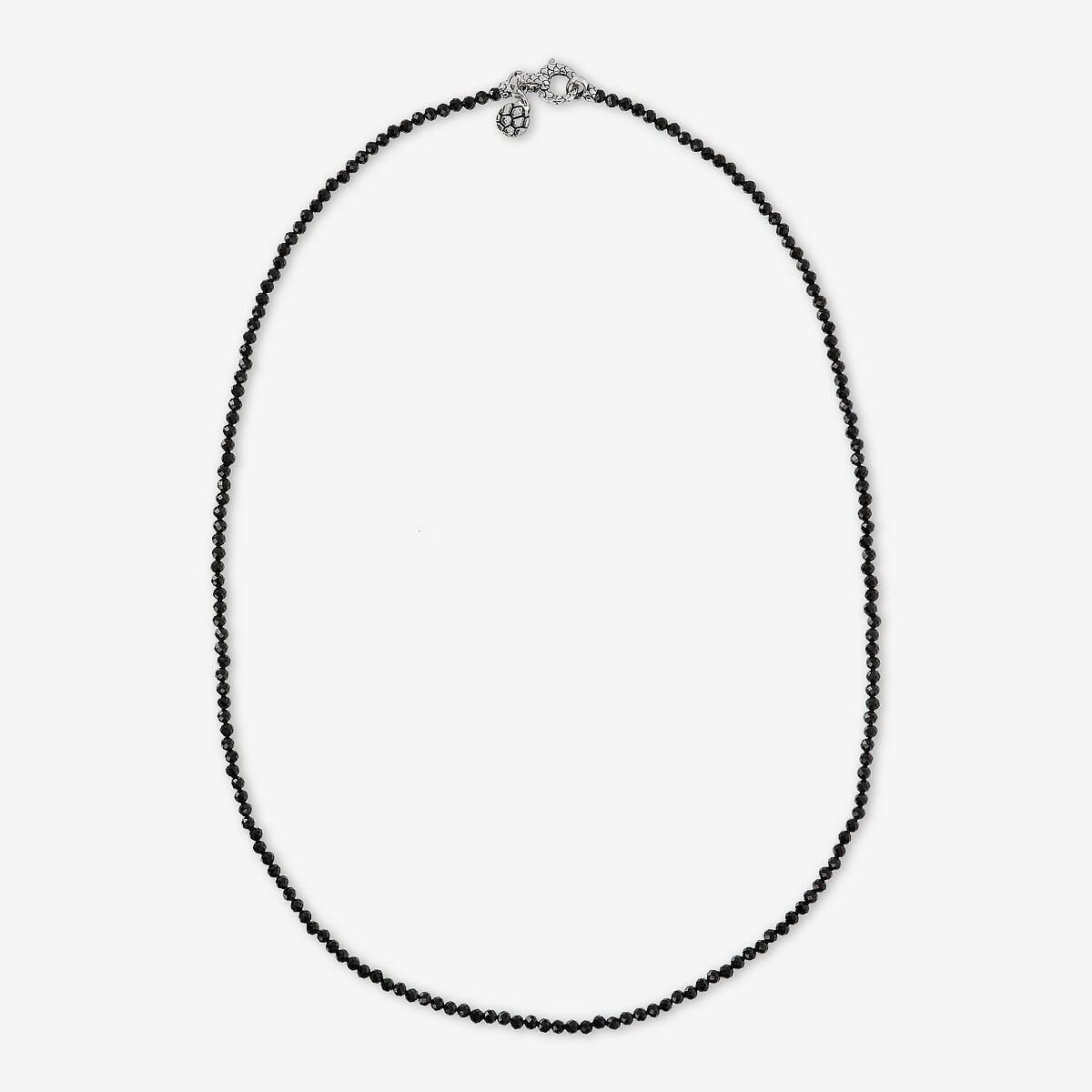 Collana in Pietra Naturale Sfaccettata e Chiusura Texture in Argento 925 placcato Rodio