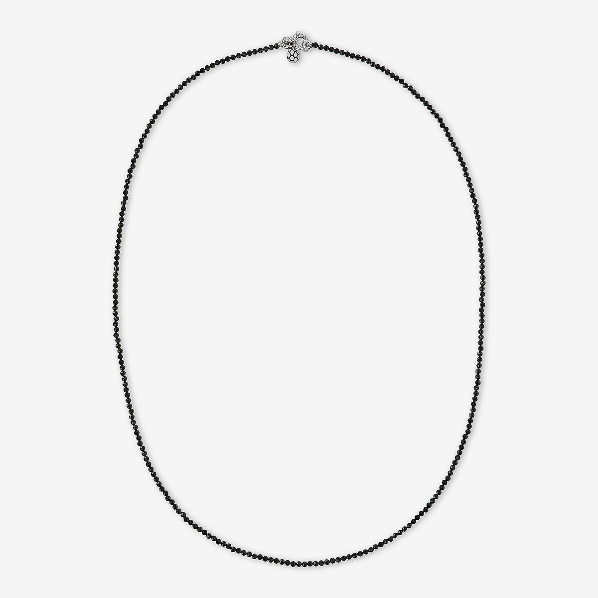 Collana in Pietra Naturale Sfaccettata e Chiusura Texture in Argento 925 placcato Rodio