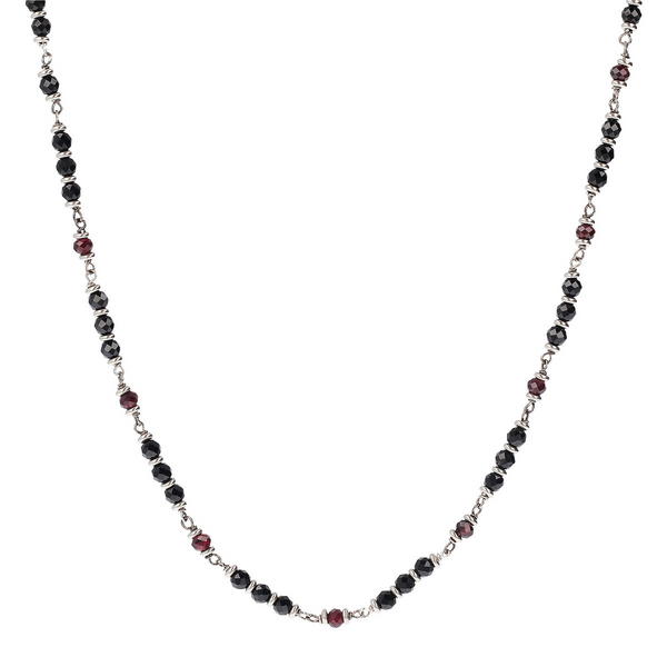 Necklace with Spinel and Garnet Natural Stones