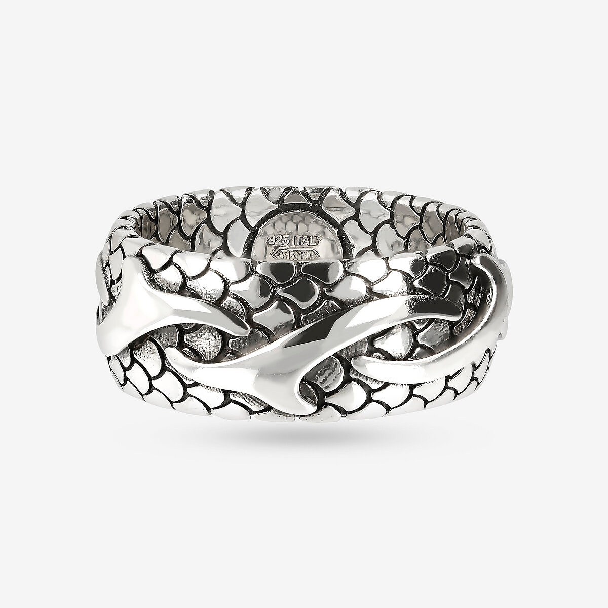 Mermaid Texture Ring with Embossed Elements
