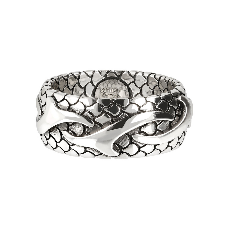 Mermaid Texture Ring with Embossed Elements