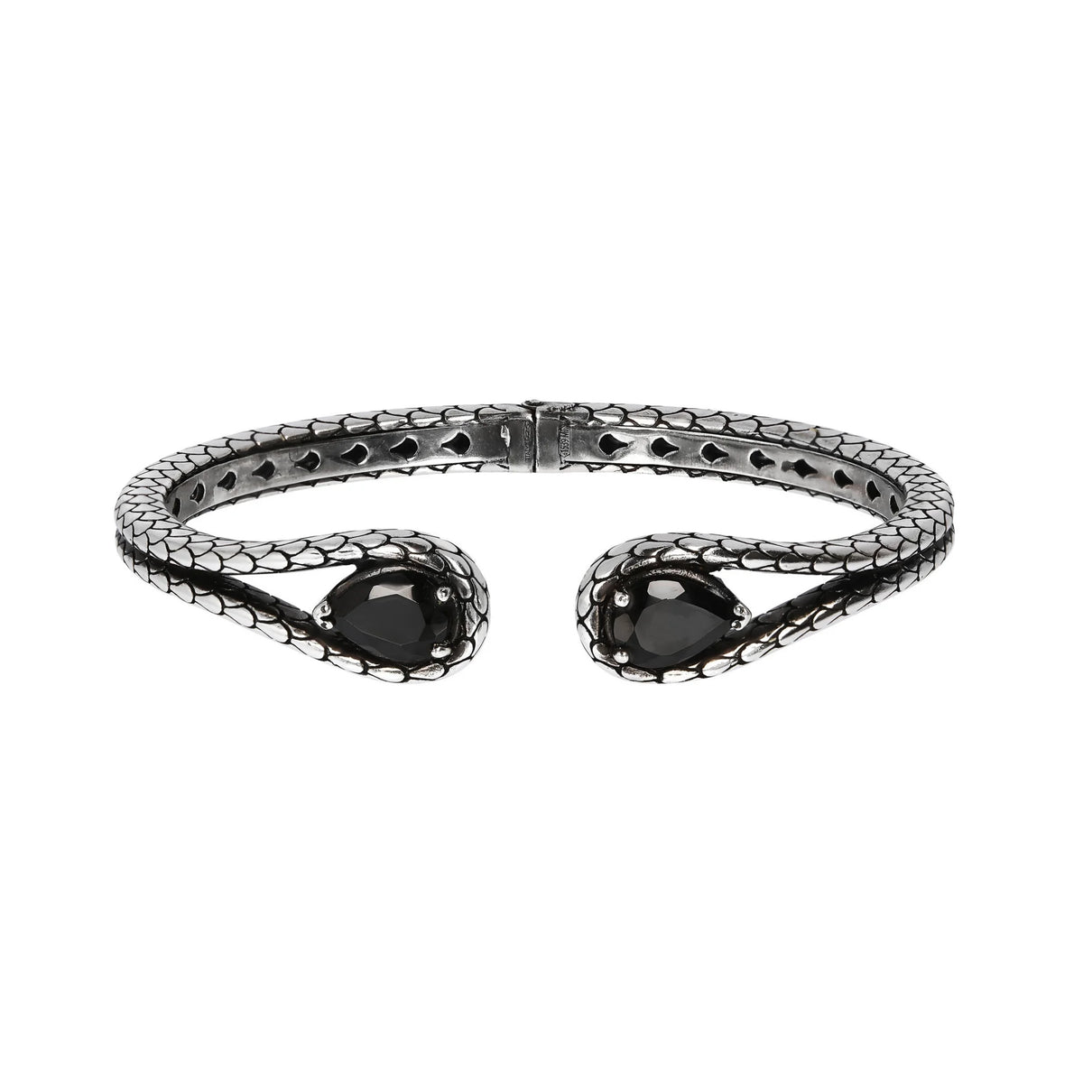 Bracelet Rigide avec Pierres et Texture Sirène