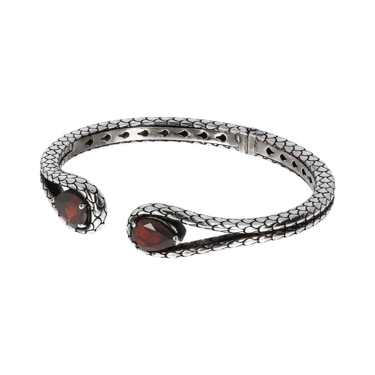 Bracelet Rigide avec Pierres et Texture Sirène