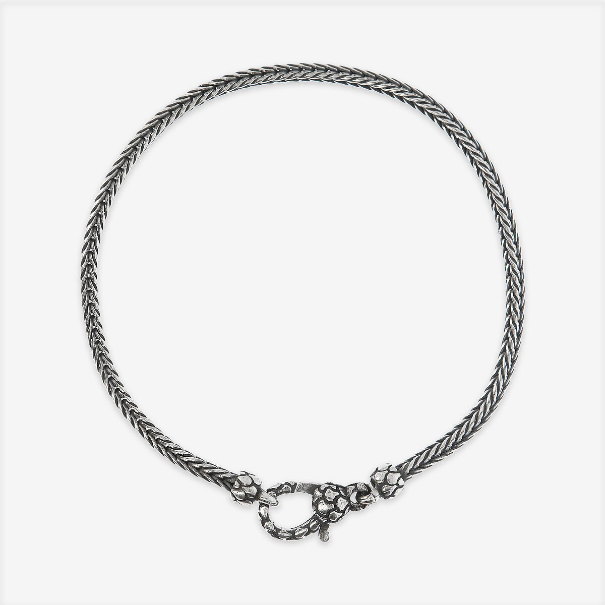 Bracciale con Catena Coda Di Volpe Sottile in Argento 925