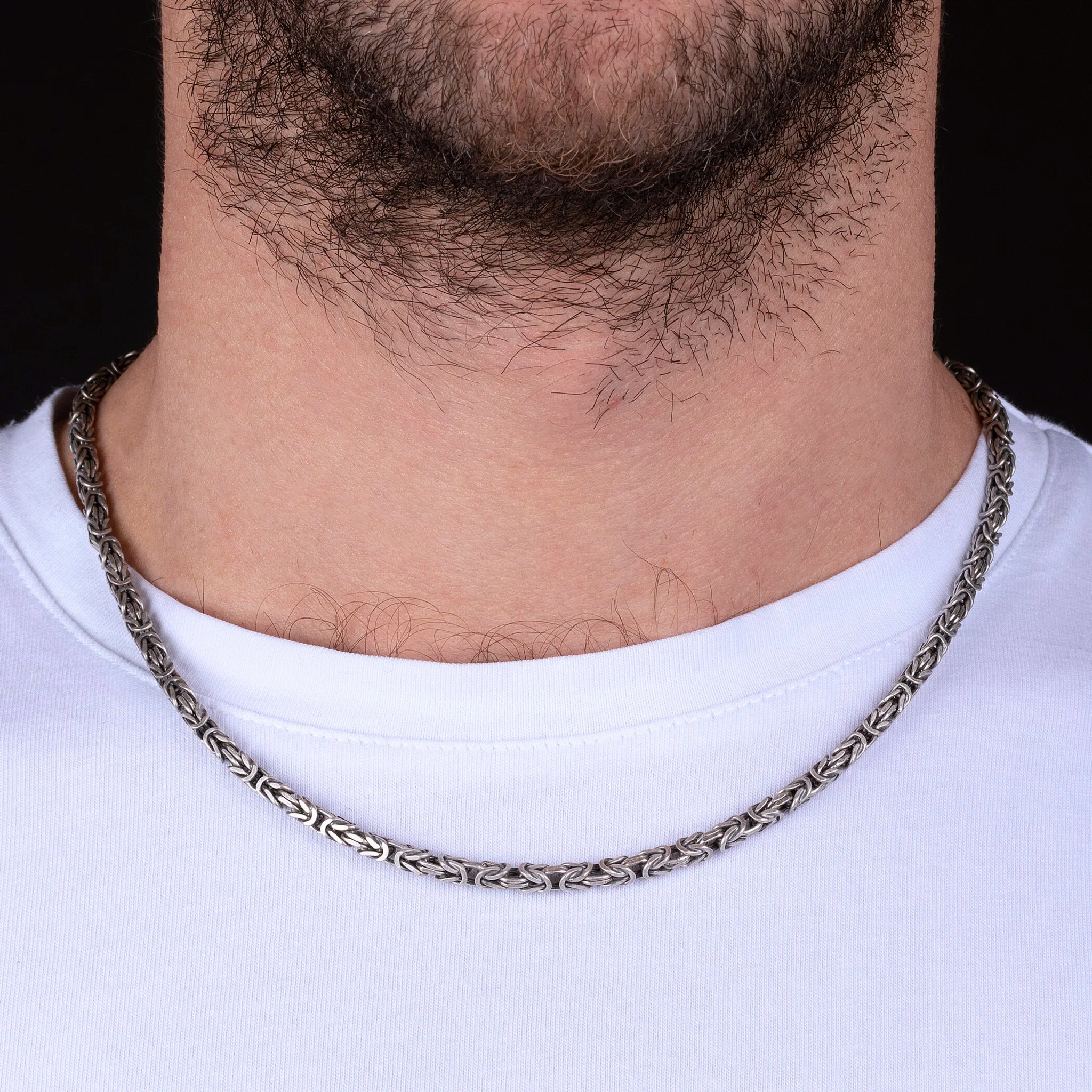 Collana con Catena Bizantina in Argento 925