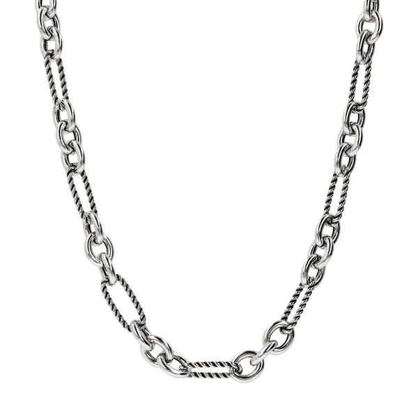 Necklace with Alternating Link Chain