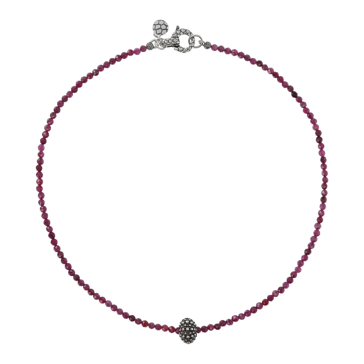 Collier avec Pendentif Texture Oursin et Pierres Naturelles Facettées