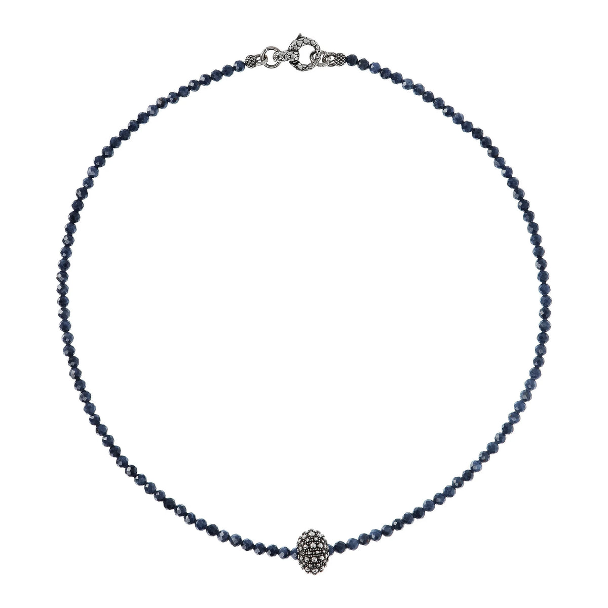 Collier avec Pendentif Texture Oursin et Pierres Naturelles Facettées
