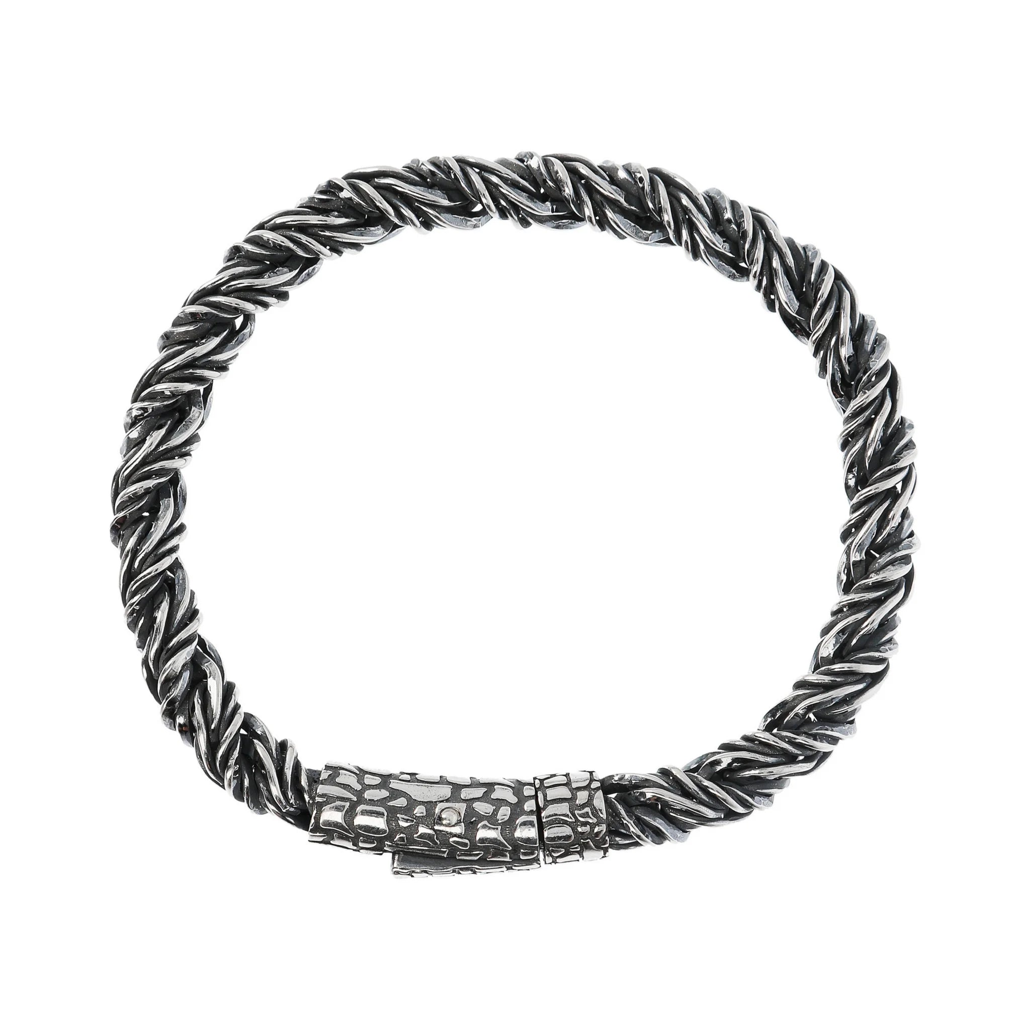 Gedrehtes Kettenarmband mit Schlangentextur