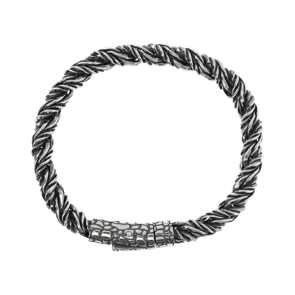 Gedrehtes Kettenarmband mit Schlangentextur
