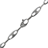 Crocodile Texture Necklace with Marine Chain