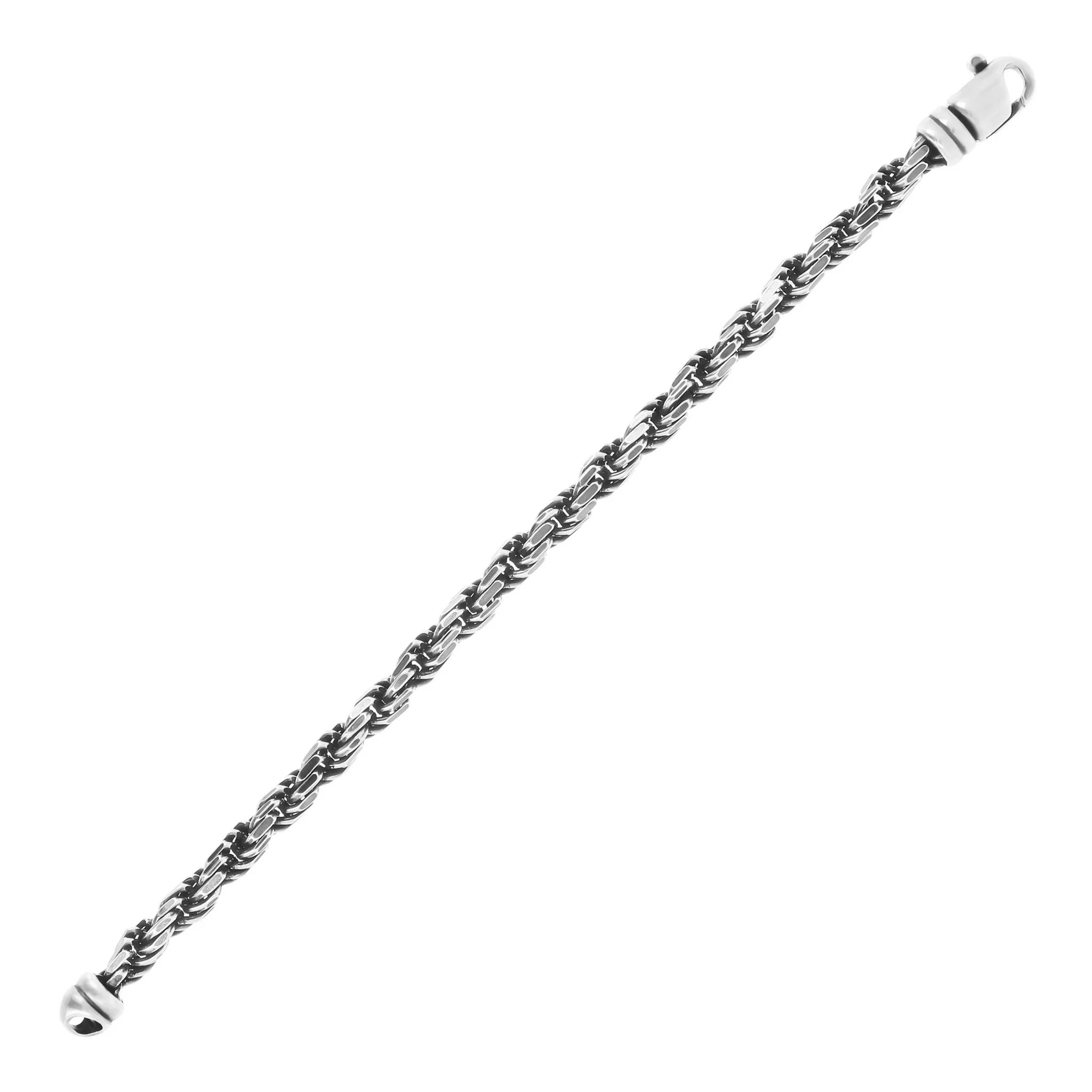 Bracciale con Catena Intrecciata in Argento 925